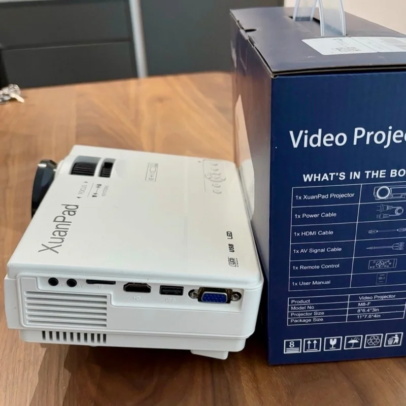 XuanPad 14000L (Version 2025) – Mini Projecteur Portable Full HD 4