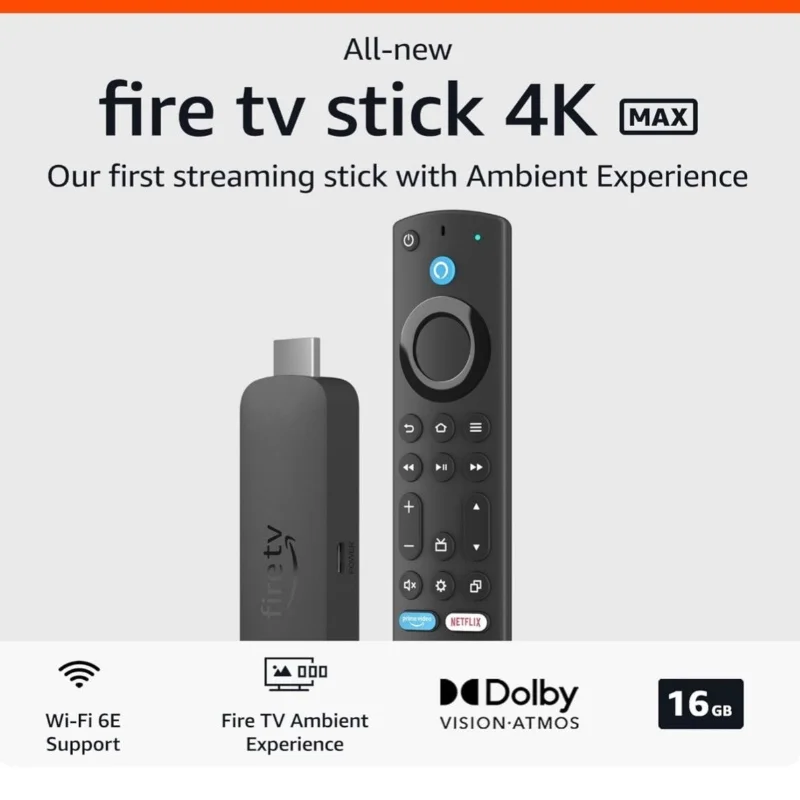 Amazon Fire TV Stick 4K Max – 16Go | Wi-Fi 6E 4