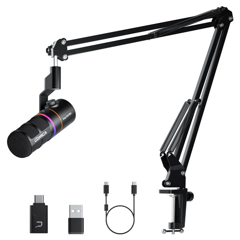 COMICA EJoy D10 Pro – Microphone Dynamique Cardioïde Sans Fil RGB 2