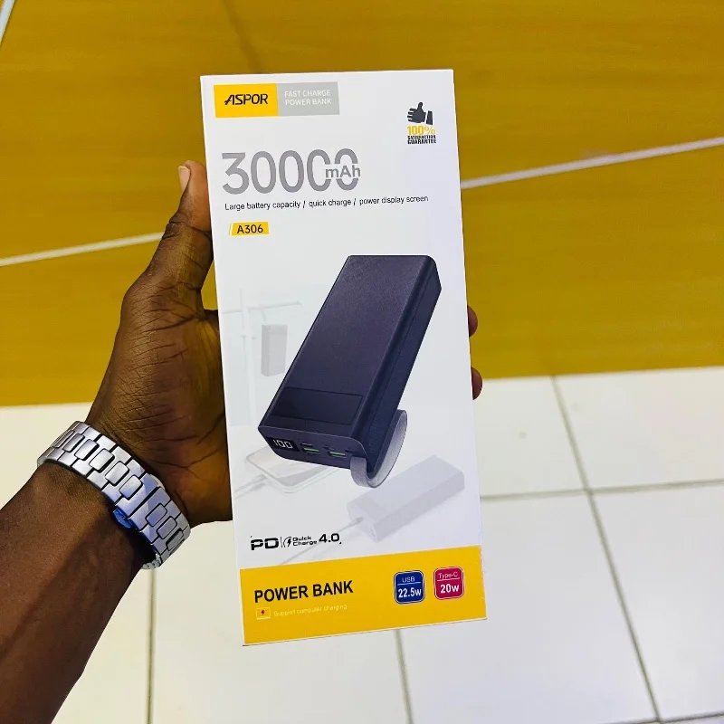 ASPOR A306 – Power Bank 30000mAh Charge Rapide 2