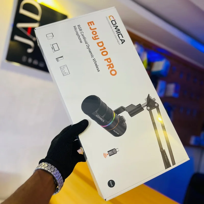 COMICA EJoy D10 Pro – Microphone Dynamique Cardioïde Sans Fil RGB 5