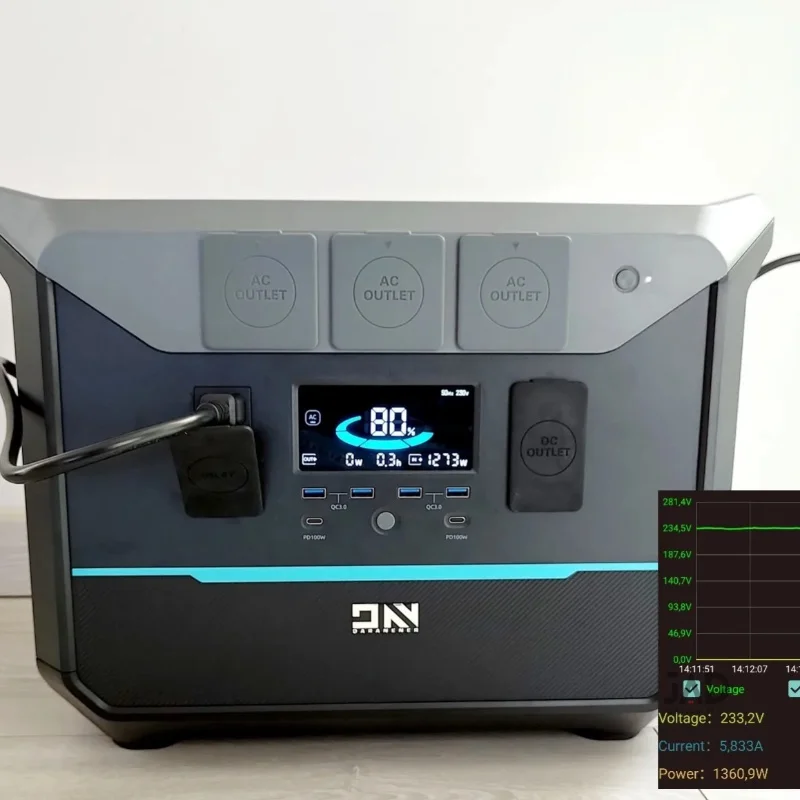 DARANENER POWER STATION D’ÉNERGIE PORTABLE NEO2000 - 2000W ( 2073.6Wh )  6
