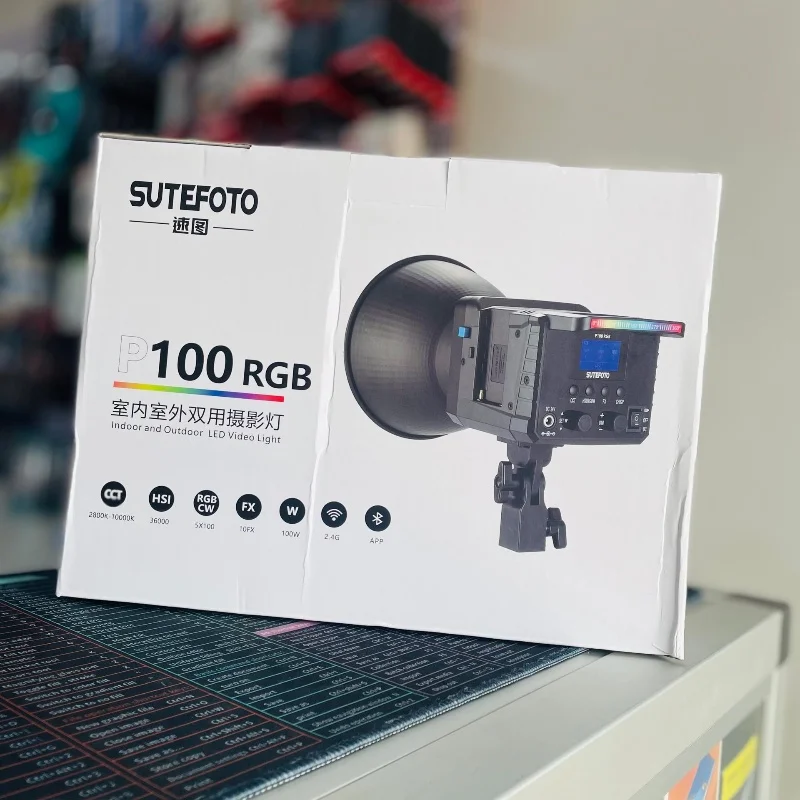 SUTEFOTO P100 Bi Video Spot Light avec Trépied