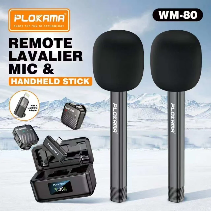 PLOKAMA WM-80 – Micro Interview Sans Fil Double Micro
