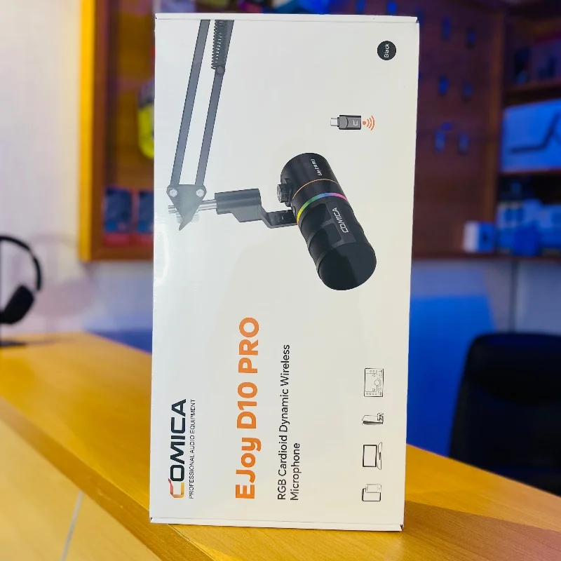 COMICA EJoy D10 Pro – Microphone Dynamique Cardioïde Sans Fil RGB — photo 1