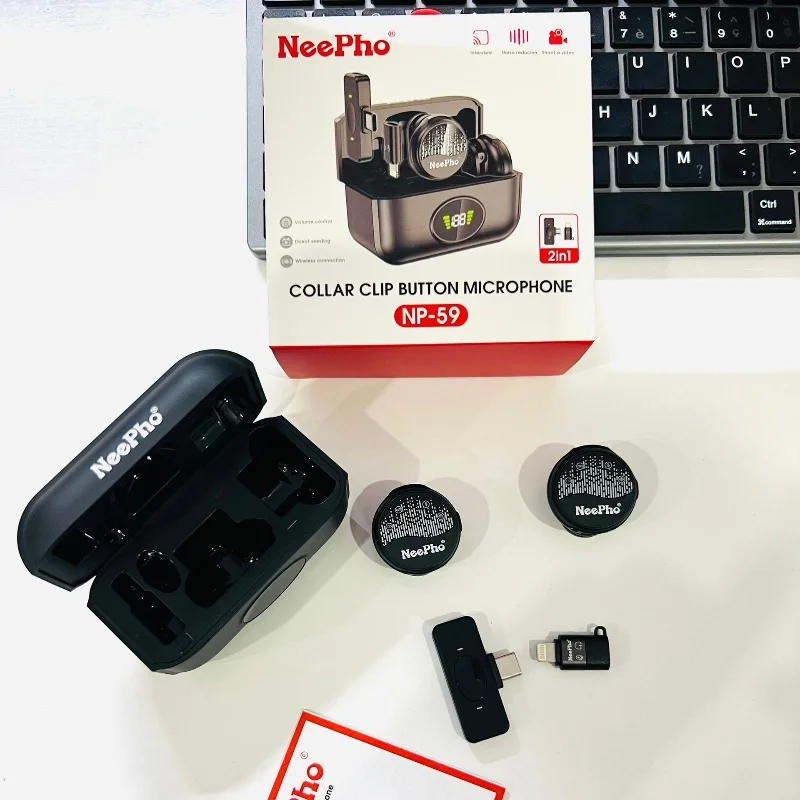 NeePho NP-59 – Micro Sans Fil Lavalier 2.4GHz 5